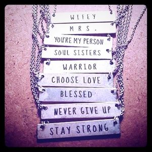 Over 50 sayings Inspirational Necklaces